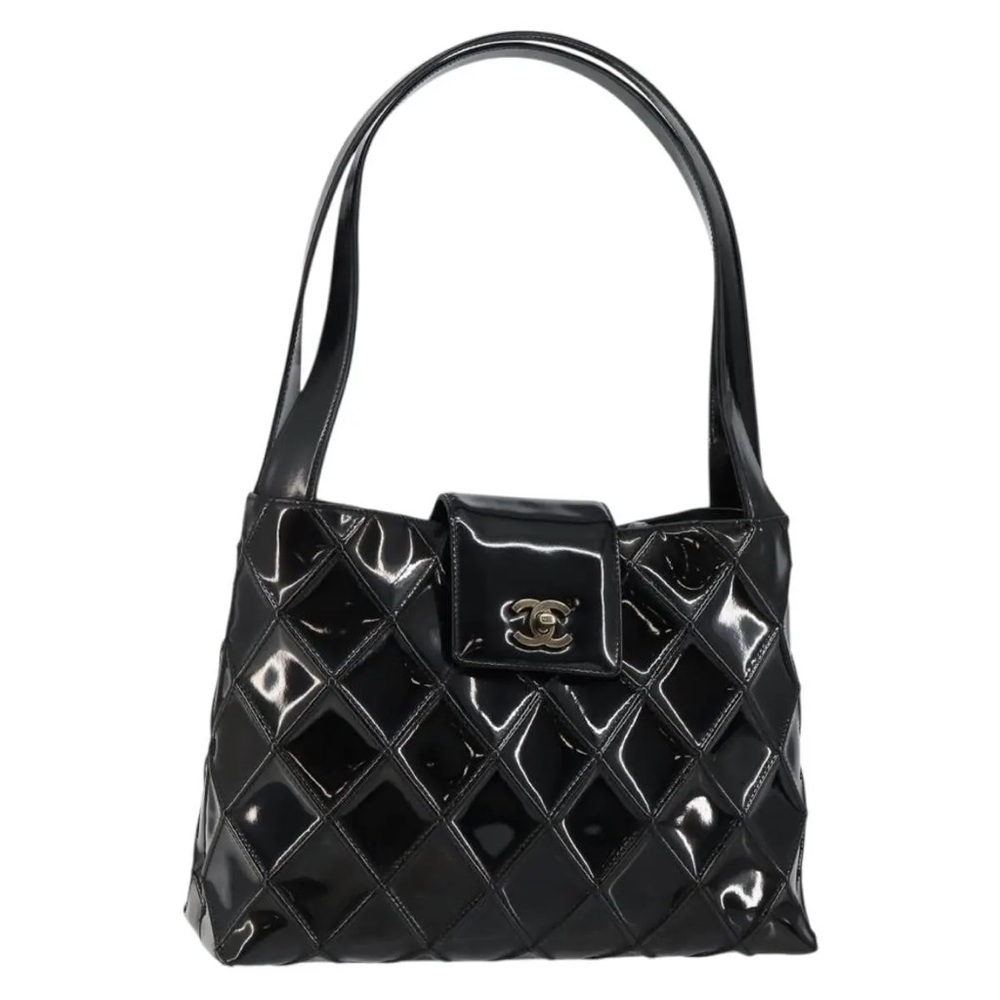 CHANEL Vintage Kelly Tote Turn Lock Shoulder Bag - Picture 16 of 17